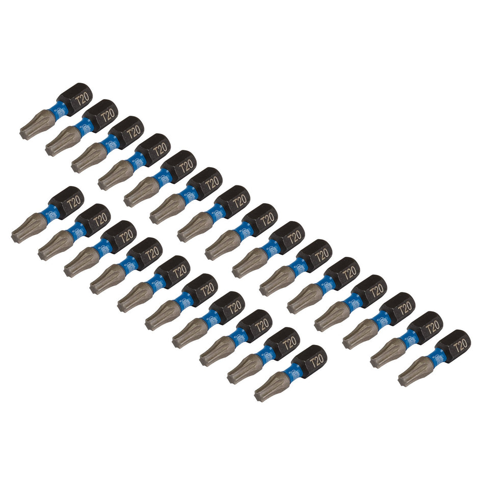 Draper Expert TX-STAR Impact Screwdriver Bits, T20 x 25mm, 1/4" Hex (Pack of 25) : Model No. IMBH/TX25/25