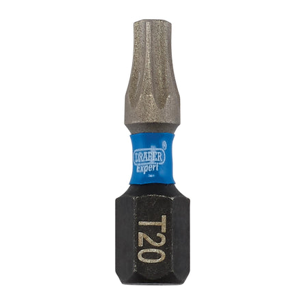 Draper Expert TX-STAR Impact Screwdriver Bits, T20 x 25mm, 1/4" Hex (Pack of 25) : Model No. IMBH/TX25/25