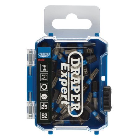 Draper Expert TX-STAR Impact Screwdriver Bits, T20 x 25mm, 1/4" Hex (Pack of 25) : Model No. IMBH/TX25/25