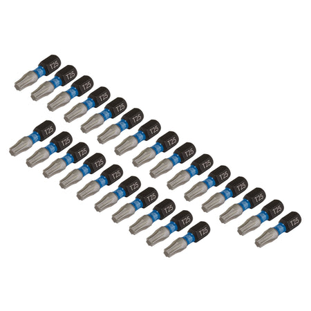 Draper Expert TX-STAR Impact Screwdriver Bits, T25 x 25mm, 1/4" Hex (Pack of 25) : Model No. IMBH/TX25/25