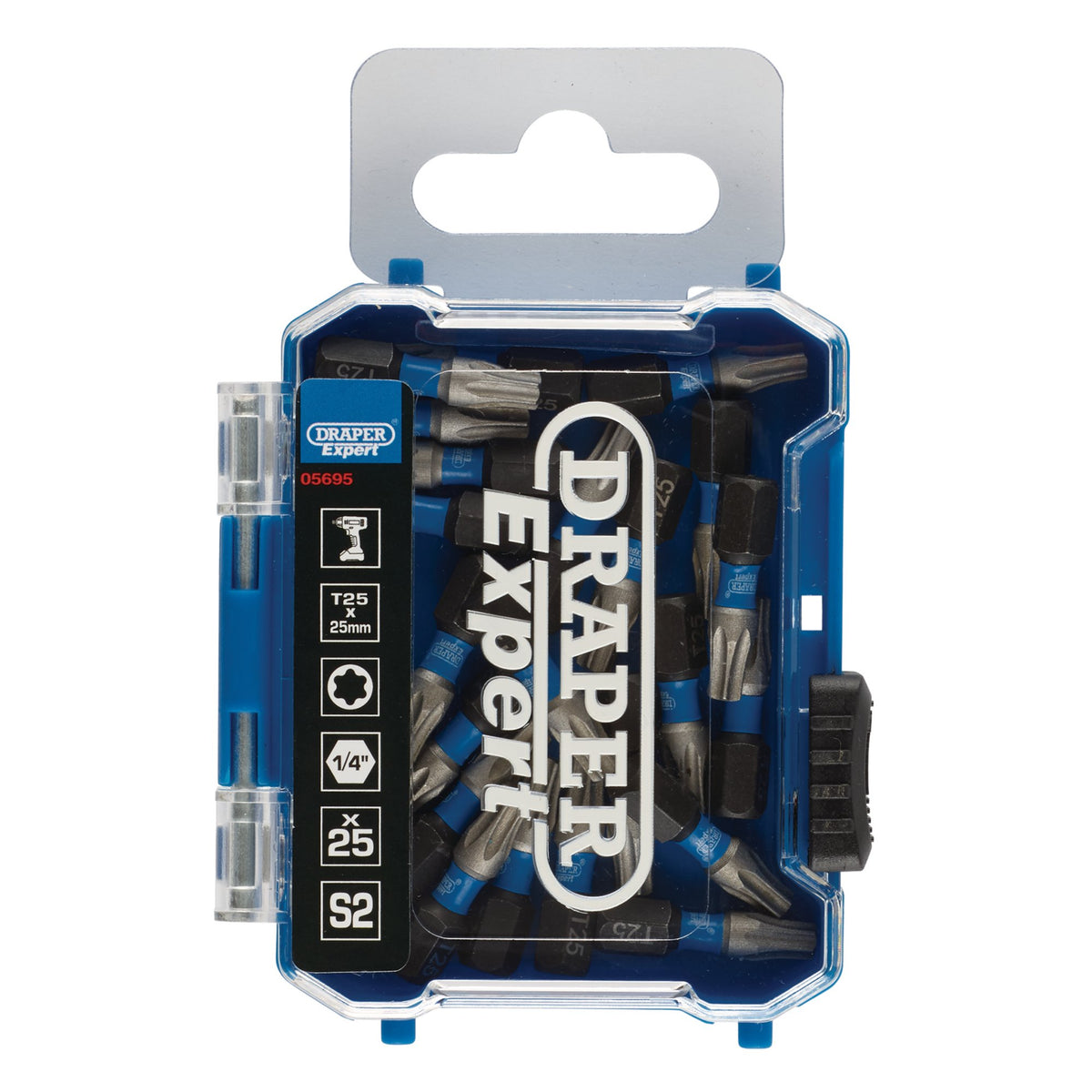 Draper Expert TX-STAR Impact Screwdriver Bits, T25 x 25mm, 1/4" Hex (Pack of 25) : Model No. IMBH/TX25/25