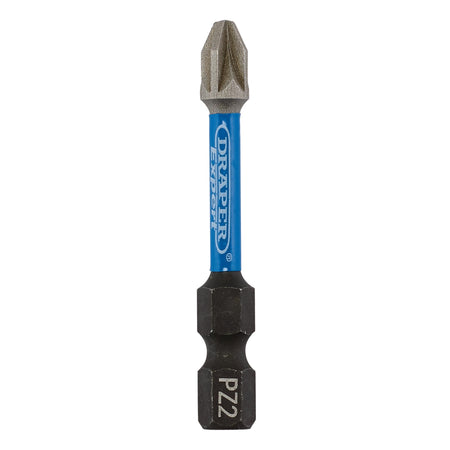 Draper Expert PZ-Type Impact Screwdriver Bits, No.2 x 50mm, 1/4" Hex (Pack of 20) : Model No. IMBH/PZ50/20