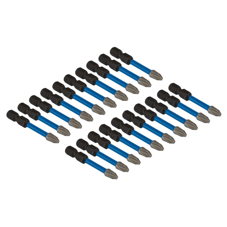 Draper Expert Cross Slot/PH Type Impact Screwdriver Bits, No.2 x 50mm, 1/4" Hex (Pack of 20) : Model No. IMBH/PH50/20