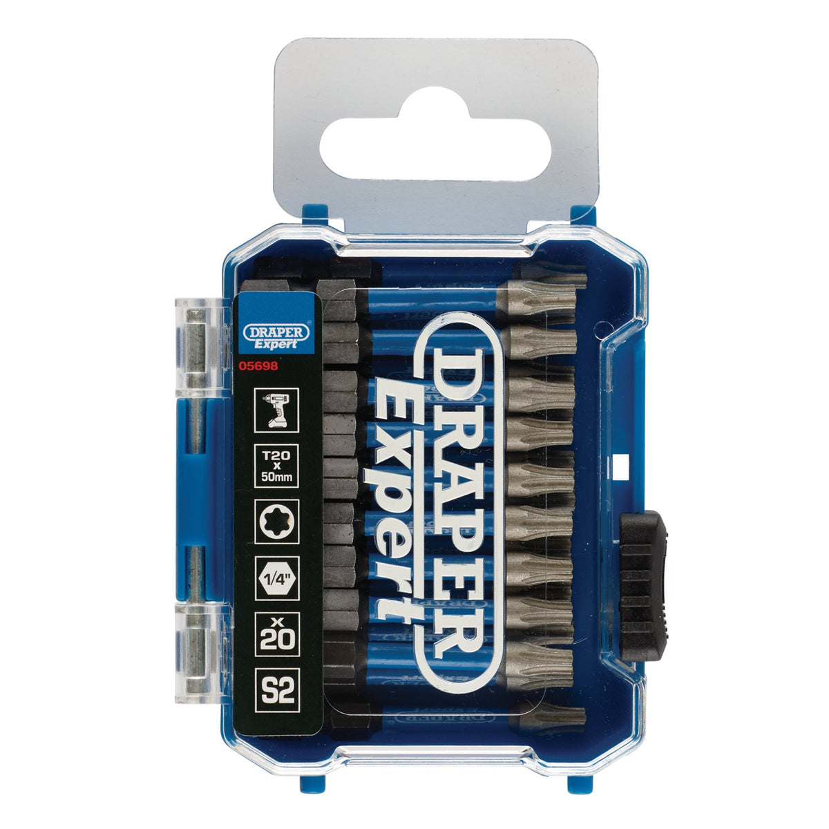 Draper Expert TX-STAR Impact Screwdriver Bits, T20 x 50mm, 1/4" Hex (Pack of 20) : Model No. IMBH/TX50/20
