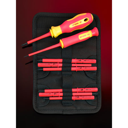DRAPER Expert Ergo Plus ; 10 Piece VDE Approved Fully Insulated Interchangeable Blade Screwdriver Set: Model No.965I/10