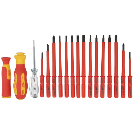 DRAPER Expert Ergo Plus ; 18 Piece VDE Approved Fully Insulated Interchangeable Blade Screwdriver Set: Model No.965I/18