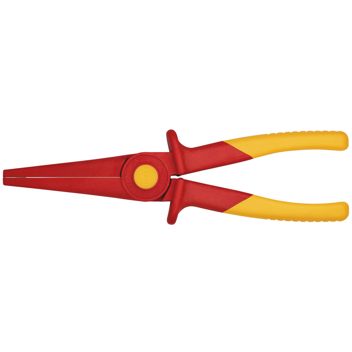 Knipex Fully Insulated 220mm 'S' Range Soft Grip Long Nose Pliers : Model No. 98 62 02