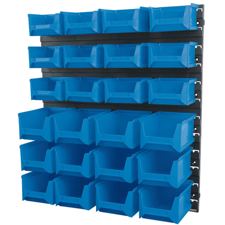 DRAPER 24 Bin Wall Storage Unit (Small/Medium Bins): Model No.SBB24C