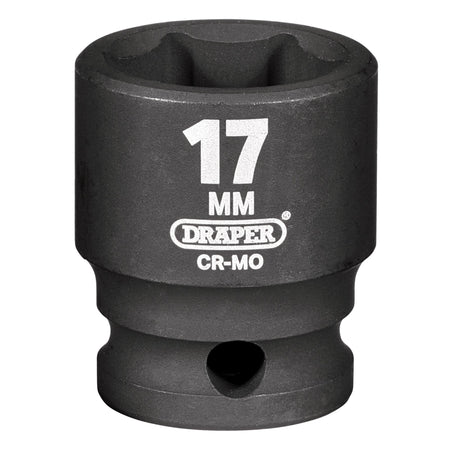 DRAPER Expert 17mm 3/8in. Square Drive Hi-Torq ; 6 Point Impact Socket: Model No.409-MMC