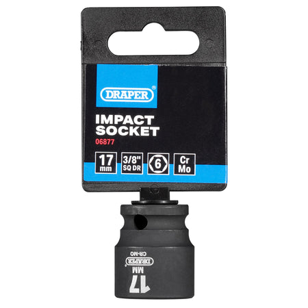 DRAPER Expert 17mm 3/8in. Square Drive Hi-Torq ; 6 Point Impact Socket: Model No.409-MMC