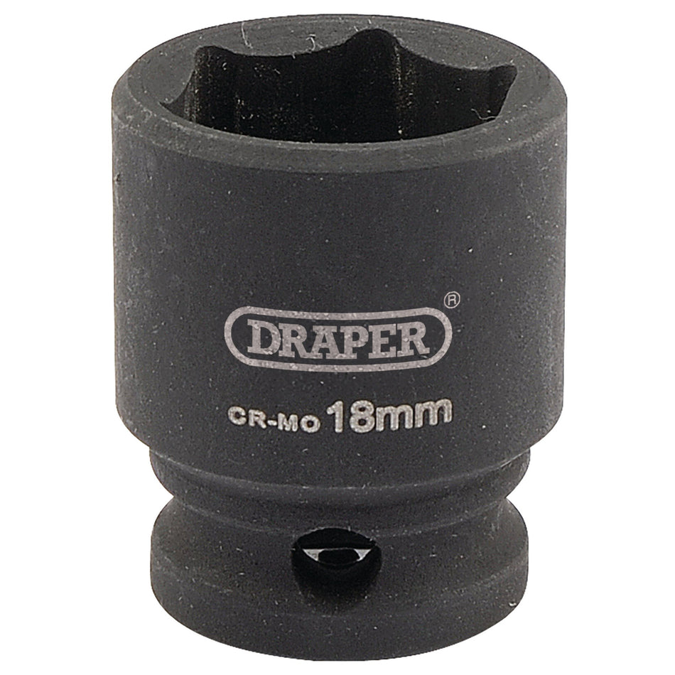 DRAPER Expert 18mm 3/8in. Square Drive Hi-Torq ; 6 Point Impact Socket: Model No.409-MMC