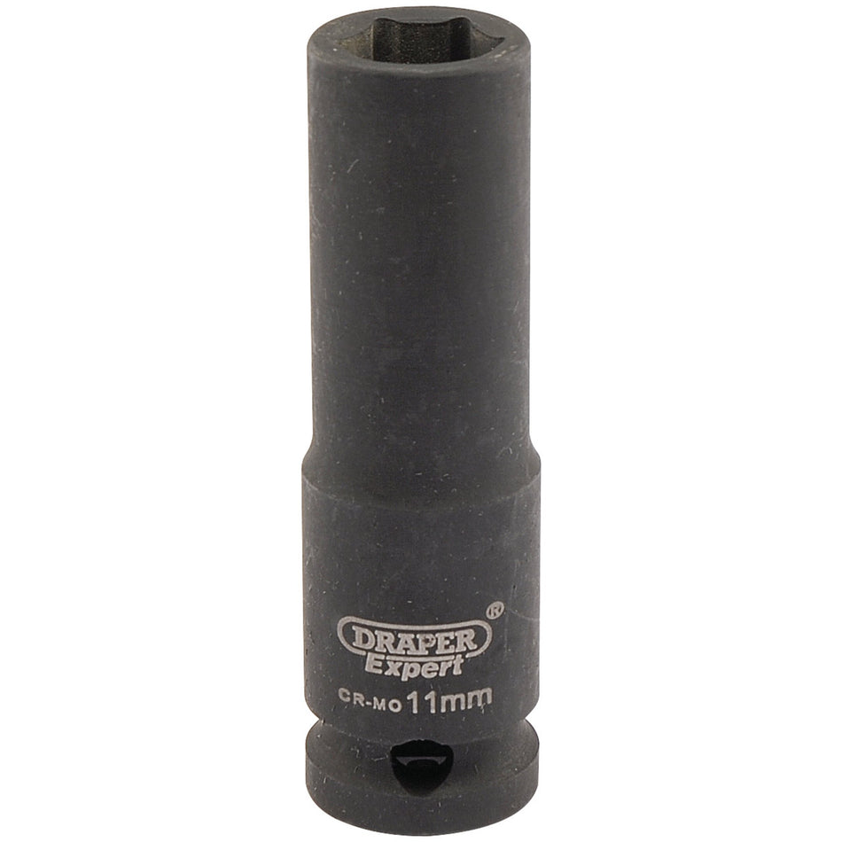 DRAPER Expert 11mm 3/8in. Square Drive Hi-Torq ; 6 Point Deep Impact Socket: Model No.409D-MMC
