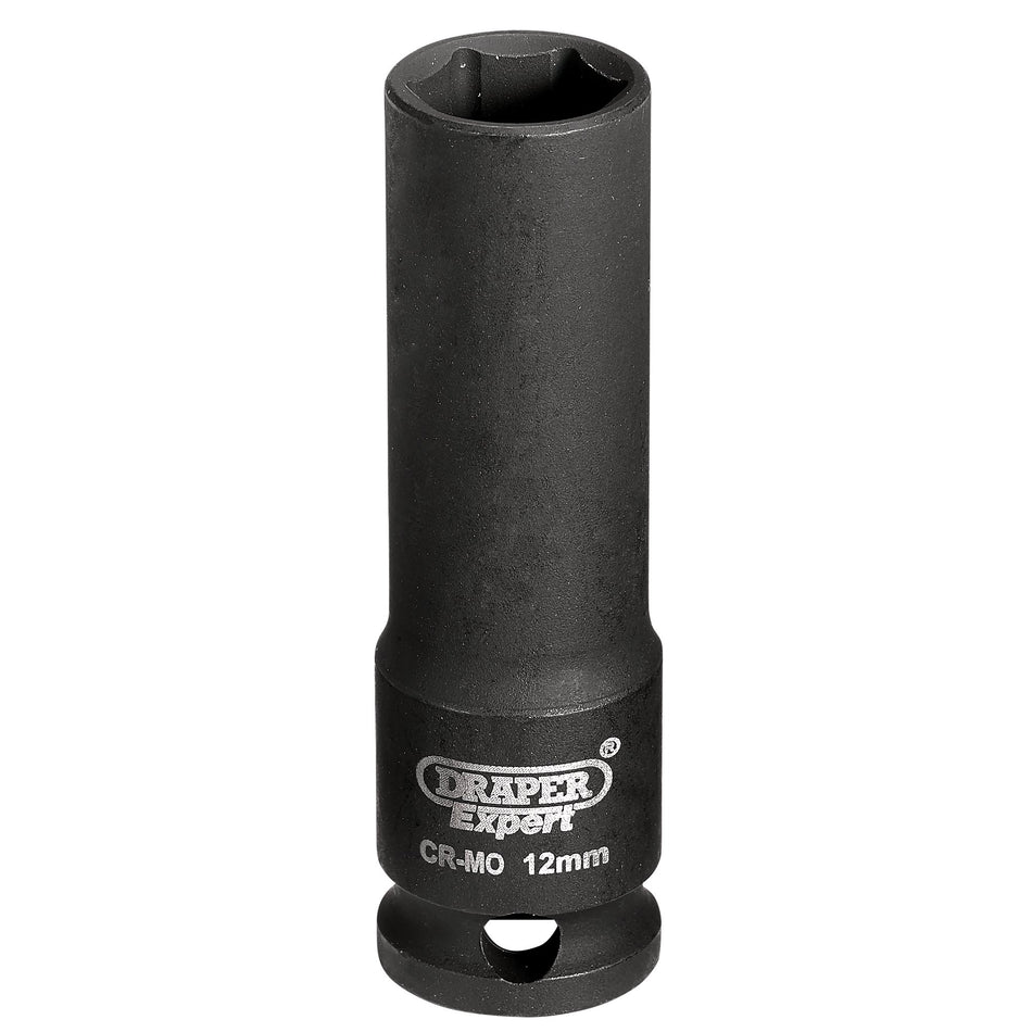DRAPER Expert 12mm 3/8in. Square Drive Hi-Torq ; 6 Point Deep Impact Socket: Model No.409D-MMC