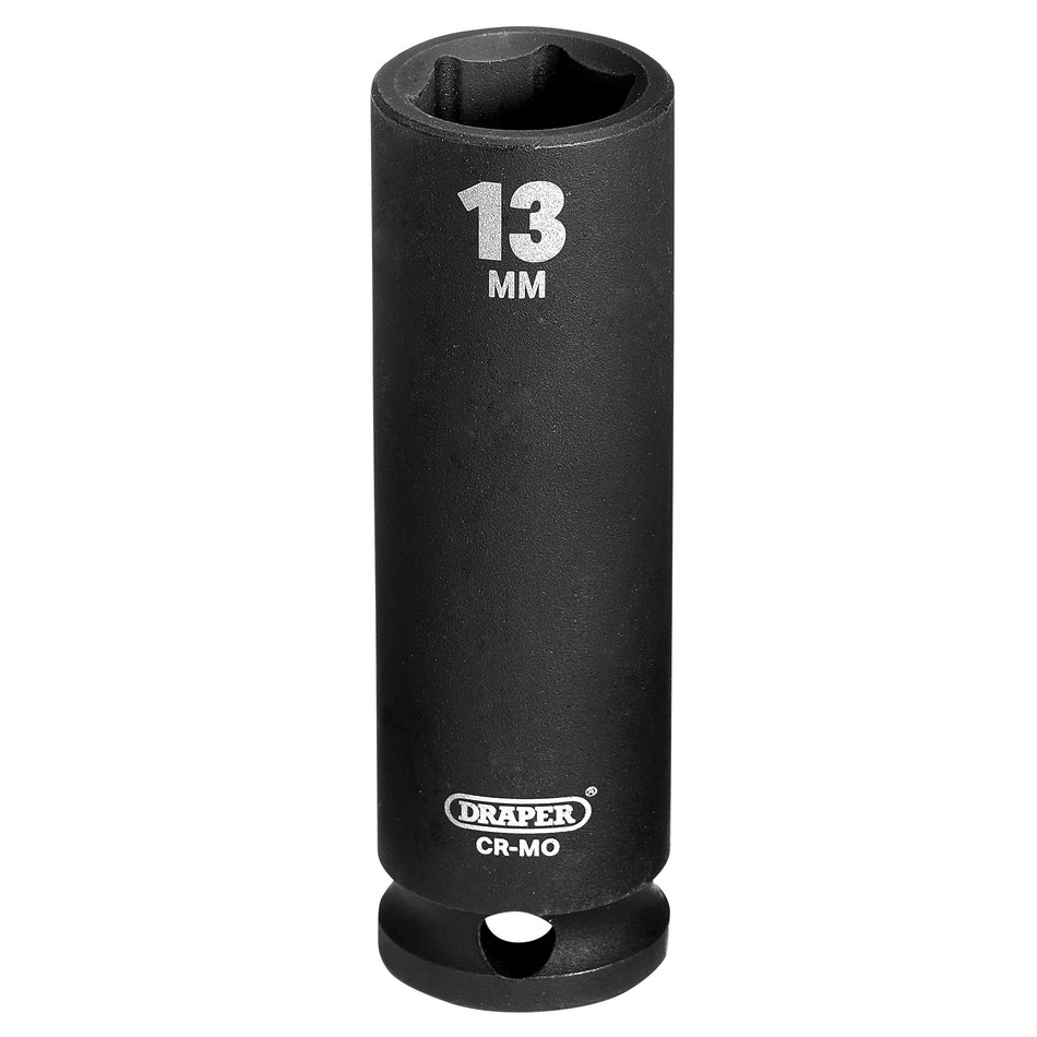 DRAPER Expert 13mm 3/8in. Square Drive Hi-Torq ; 6 Point Deep Impact Socket: Model No.409D-MMC