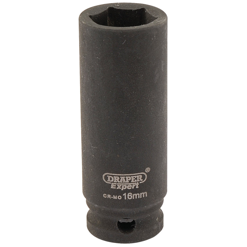 DRAPER Expert 16mm 3/8in. Square Drive Hi-Torq ; 6 Point Deep Impact Socket: Model No.409D-MMC