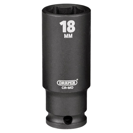 DRAPER Expert 18mm 3/8in. Square Drive Hi-Torq ; 6 Point Deep Impact Socket: Model No.409D-MMC