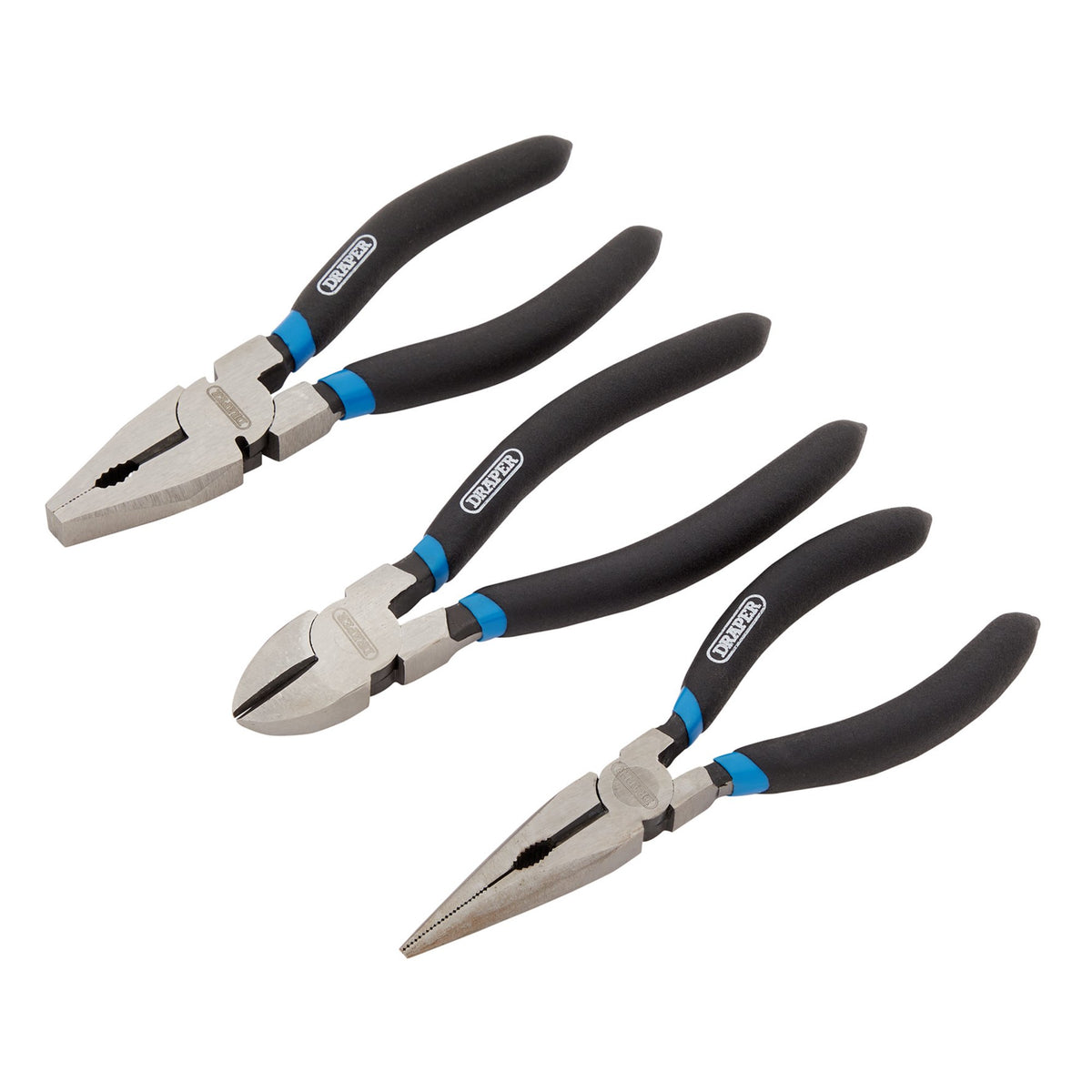 DRAPER 3 Piece Pliers Set: Model No.1073BLISH
