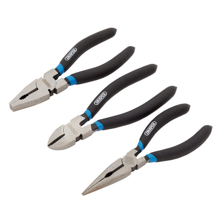 DRAPER 3 Piece Pliers Set: Model No.1073BLISH