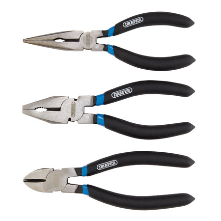 DRAPER 3 Piece Pliers Set: Model No.1073BLISH