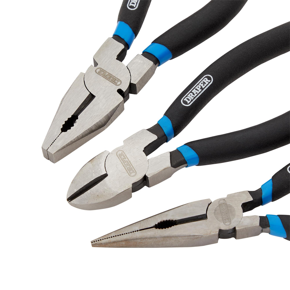 DRAPER 3 Piece Pliers Set: Model No.1073BLISH