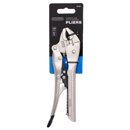 Curved Jaw Auto Locking Pliers, 175mm