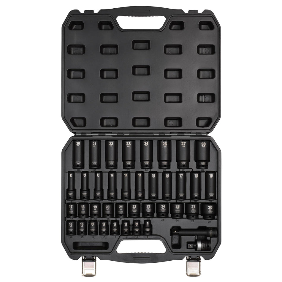 Draper Hi-TORQ® Impact Socket Set, 1/2" Sq. Dr. (40 Piece)
