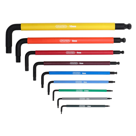 Extra-Long Arm Hex Key Set (9 Piece)
