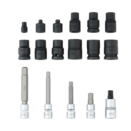 Brake Caliper Socket and Bit Set (17 Piece)