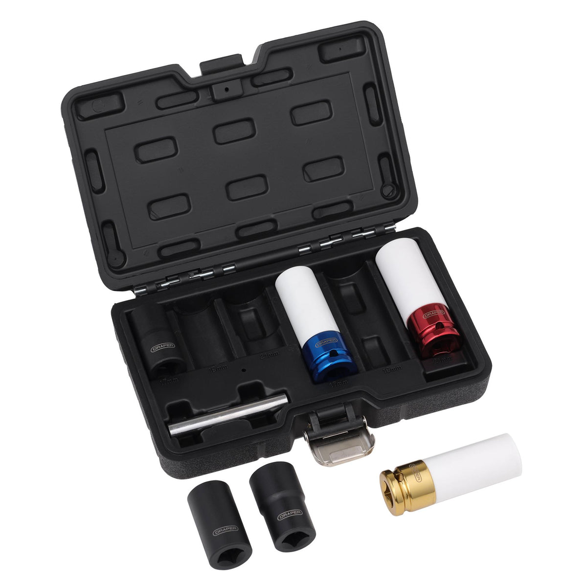 Wheel Nut and Bolt Extractor Socket Set, 1/2" Sq. Dr. (7 Piece)