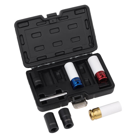 Wheel Nut and Bolt Extractor Socket Set, 1/2" Sq. Dr. (7 Piece)