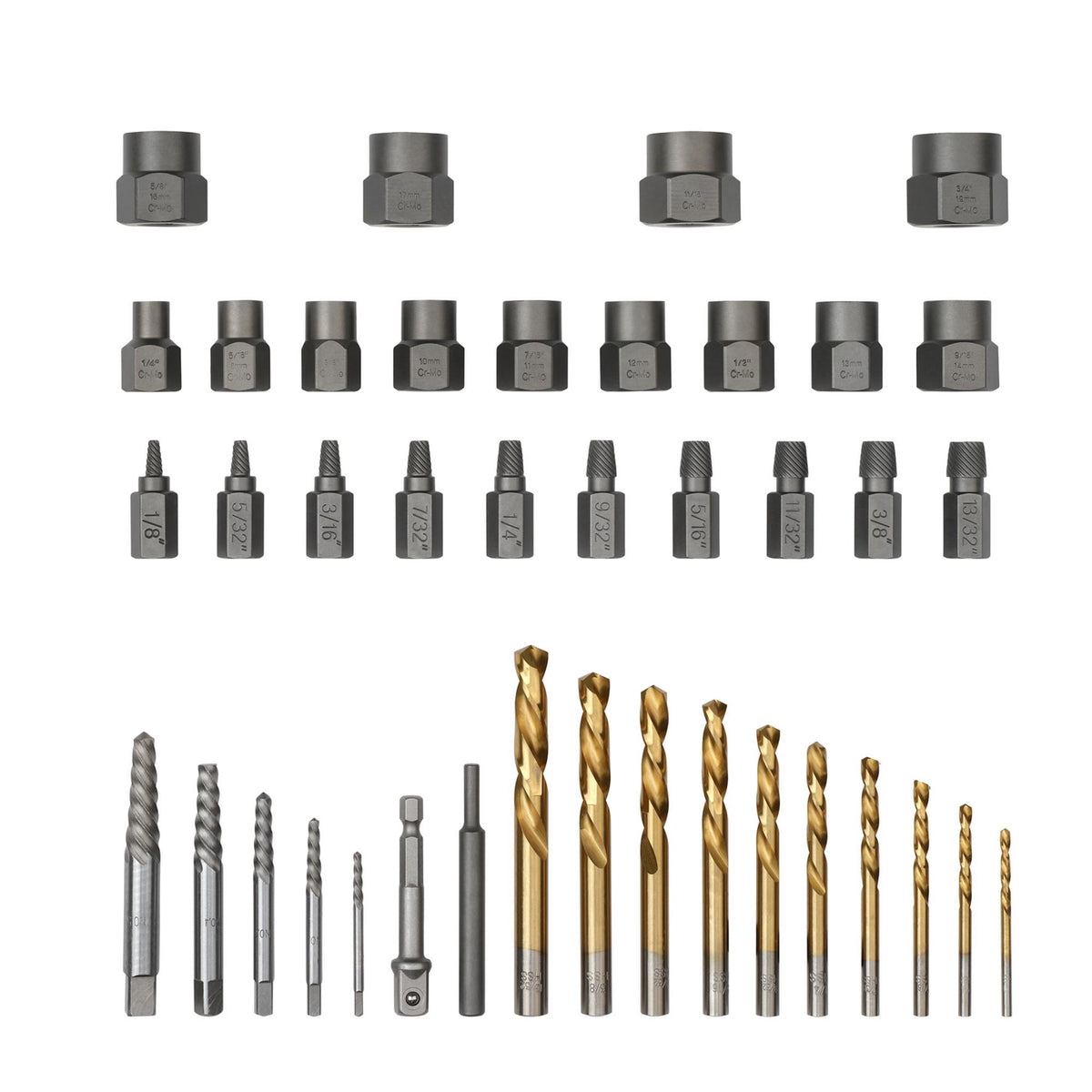 Bolt Nut Stud Screw Extractor Set (40 Piece)