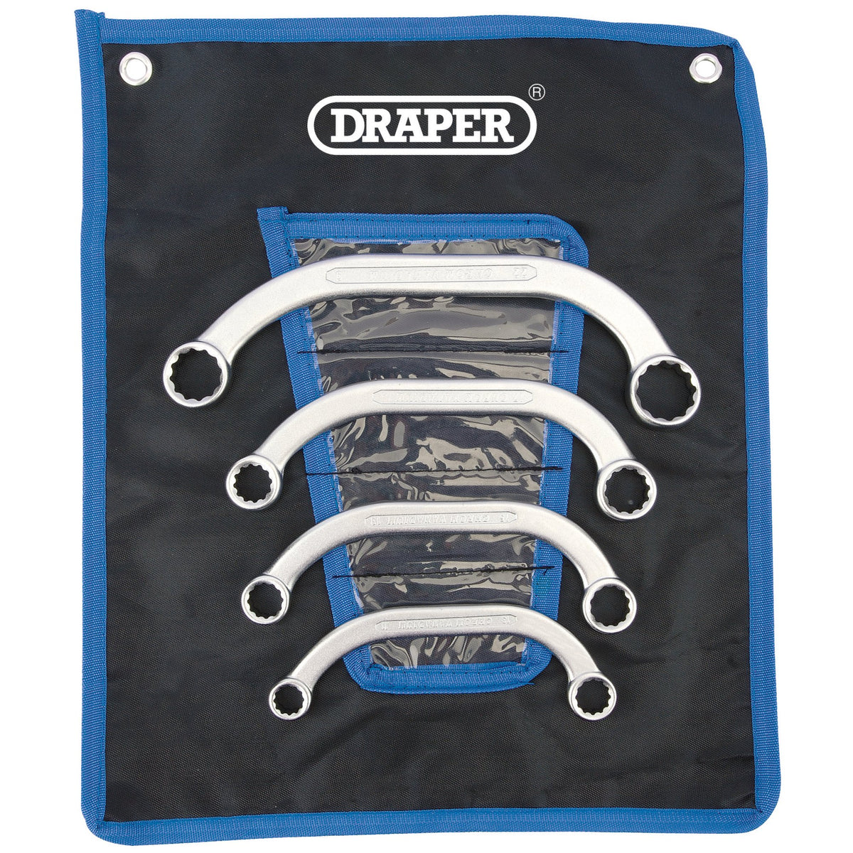 DRAPER 4 Piece Half Moon (Obstruction) Ring Spanner Set: Model No.8236/4/MM