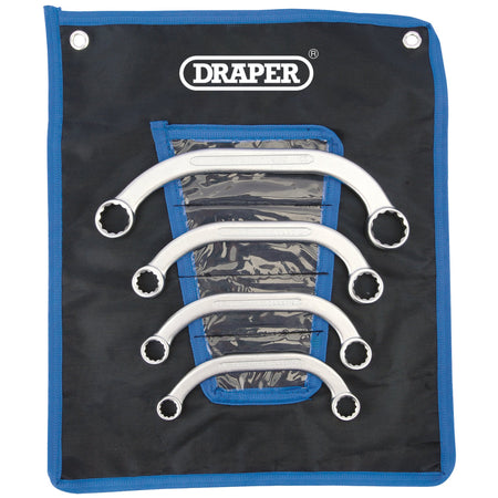 DRAPER 4 Piece Half Moon (Obstruction) Ring Spanner Set: Model No.8236/4/MM