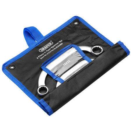 DRAPER 4 Piece Half Moon (Obstruction) Ring Spanner Set: Model No.8236/4/MM