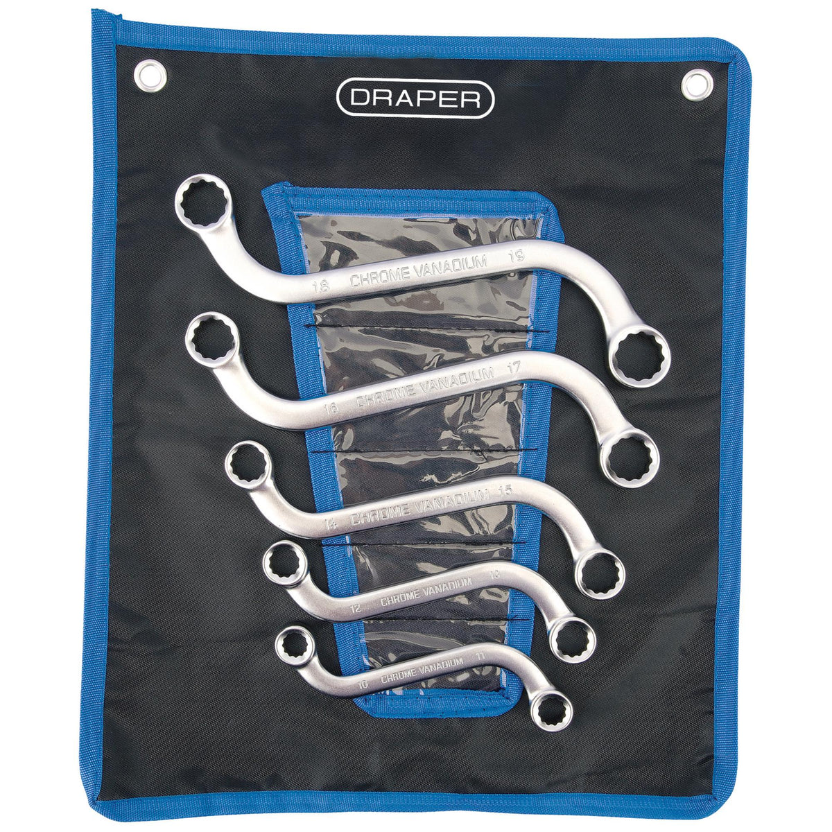 DRAPER 5 Piece S Type (Obstruction) Ring Spanner Set: Model No.8237/5/MM