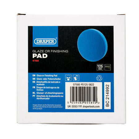 Glaze or Finishing Pad, 125mm, Blue : Model No. PS125