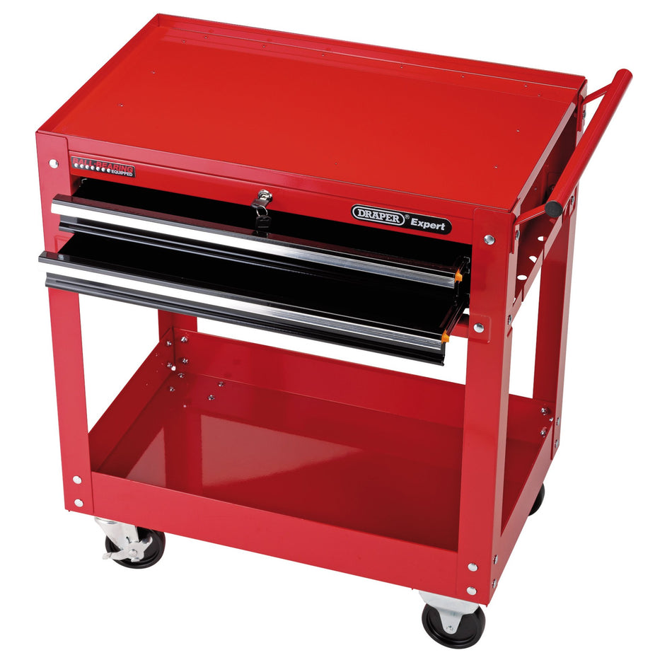 DRAPER Expert 2 Level Tool Trolley with Two Drawers: Model No.TT2DB