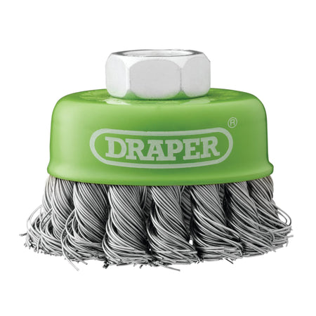 Stainless-Steel Twist-Knot Wire Cup Brush, 65mm, M14 : Model No. WBC10