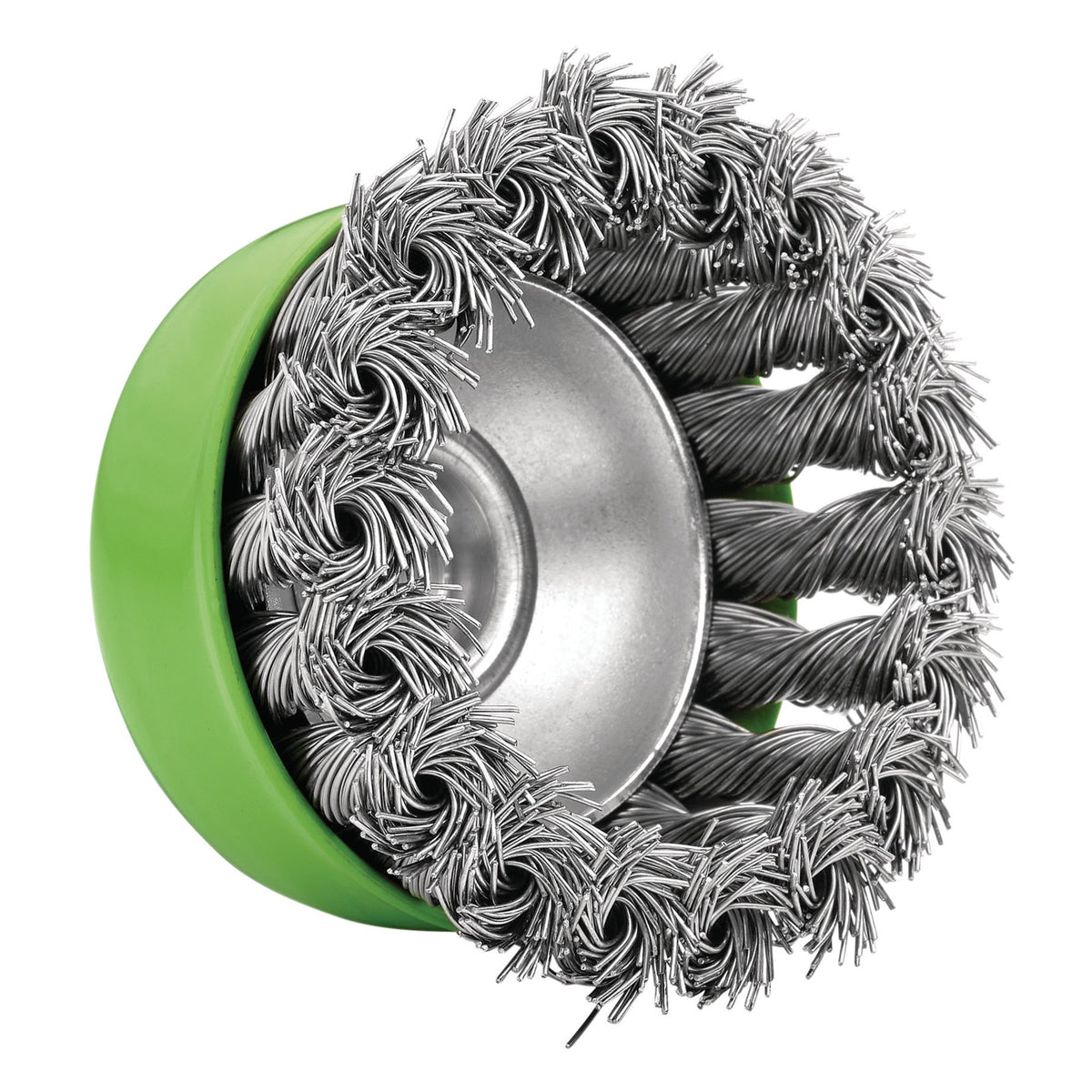 Stainless-Steel Twist-Knot Wire Cup Brush, 75mm, M14 : Model No. WBC11