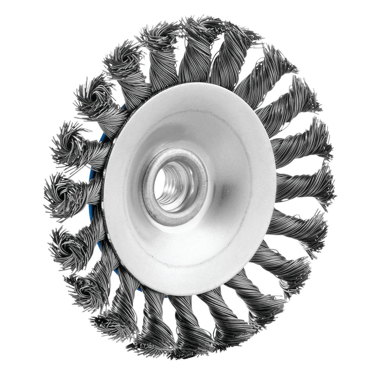 Steel Bevelled Twist-Knot Wire Wheel Brush, 115mm, M14 : Model No. WBW7