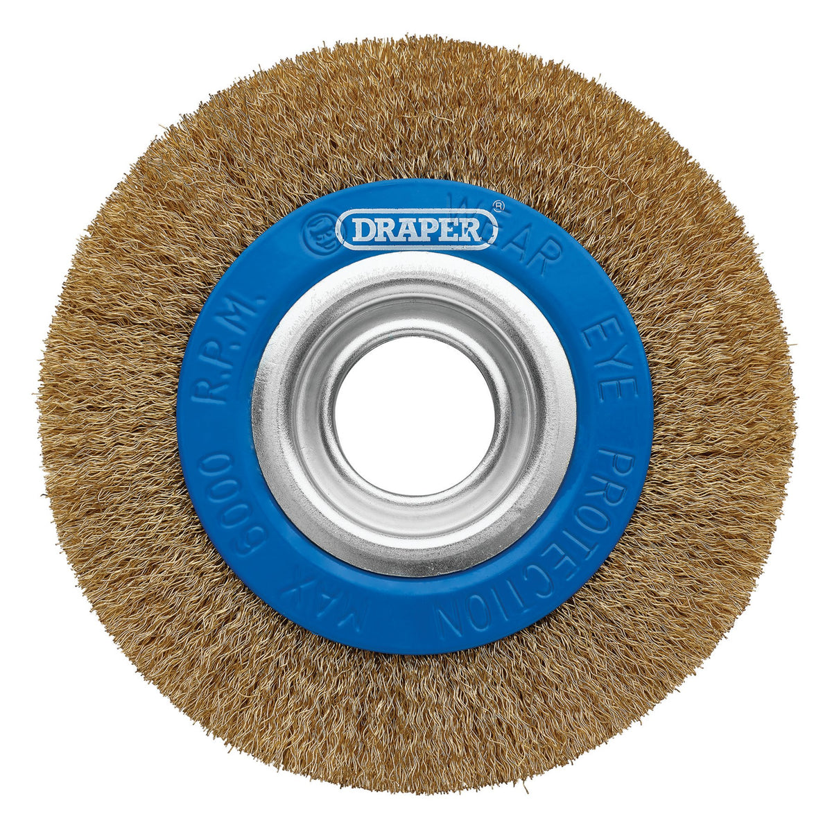 Brassed Steel Bench Grinder Wire Wheel Brush, 150 x 31.75mm : Model No. BG150CS