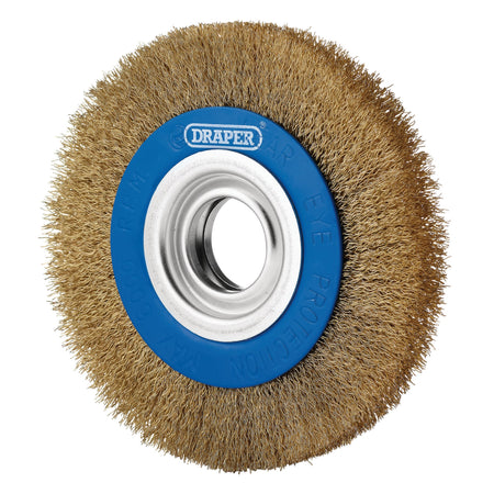 Brassed Steel Bench Grinder Wire Wheel Brush, 150 x 31.75mm : Model No. BG150CS