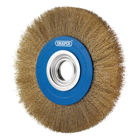 Brassed Steel Bench Grinder Wire Wheel Brush, 200 x 31.75mm : Model No. BG200CS