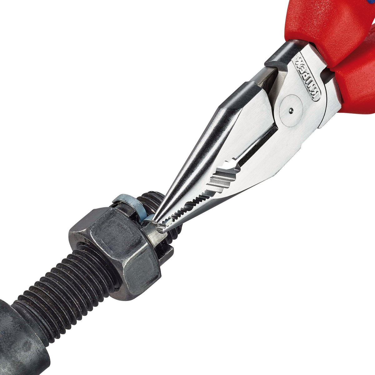KNIPEX 08 25 185 SB Needle-Nose Combination Pliers with multi-component grips chrome-plated, 185mm : Model No. 08 25 185 SB