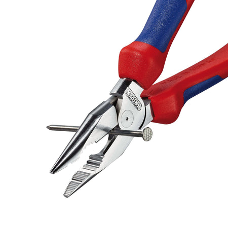 KNIPEX 08 25 185 SB Needle-Nose Combination Pliers with multi-component grips chrome-plated, 185mm : Model No. 08 25 185 SB