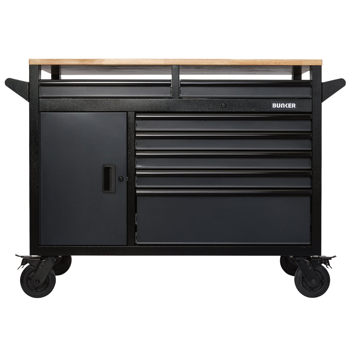 DRAPER BUNKER Multi-Functional Workbench Roller Tool Cabinet, 14 Drawer, 48", Grey Model No. B100-48MTG