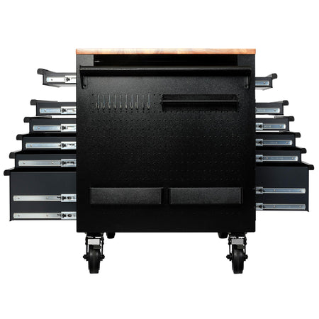 DRAPER BUNKER Multi-Functional Workbench Roller Tool Cabinet, 14 Drawer, 48", Grey Model No. B100-48MTG