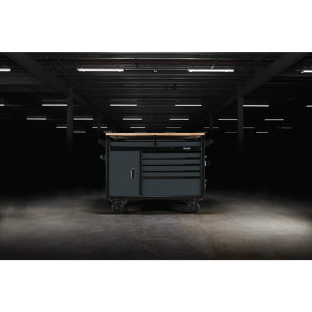 DRAPER BUNKER Multi-Functional Workbench Roller Tool Cabinet, 14 Drawer, 48", Grey Model No. B100-48MTG