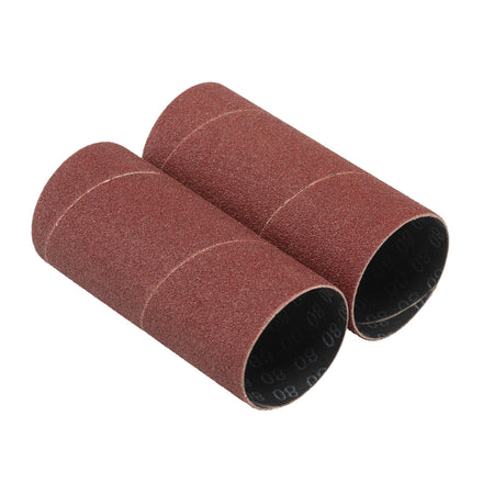 Aluminium Oxide Sanding Sleeves, 50 x 115mm, 80 Grit (Pack of 2) : Model No. SSAO5