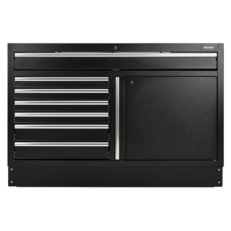 BUNKER Modular Floor Cabinet, 7 Drawer, 1360mm : Model No. MS400-7BU54